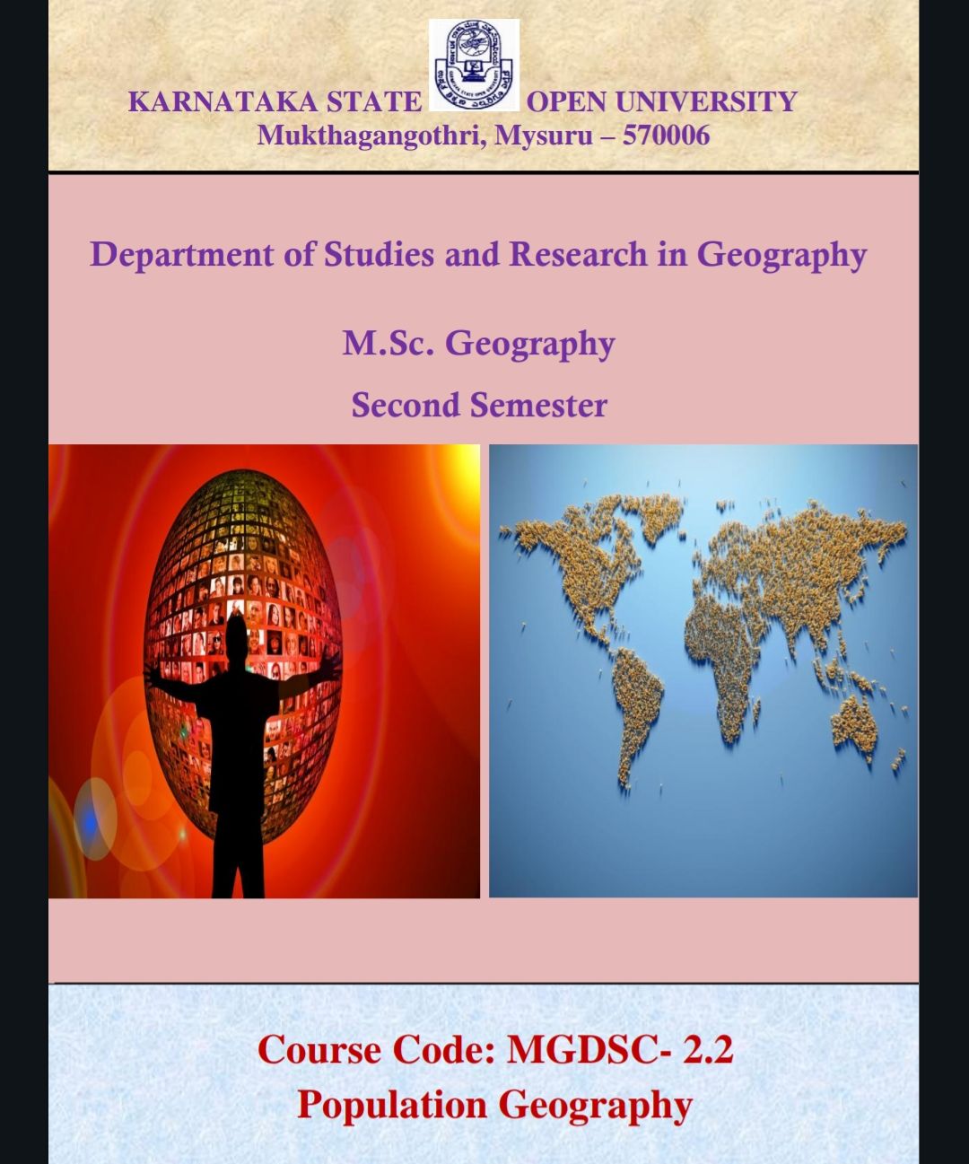 Msc geography Notes for KSOU